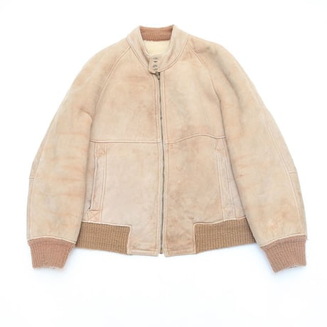 Vintage Mouton Zip Up Jacket