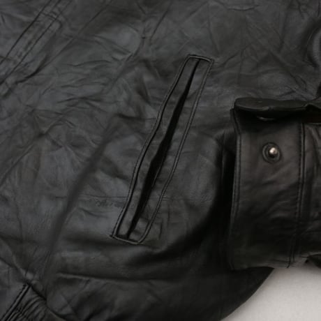 Black Leather Jacket Loose Silhouette