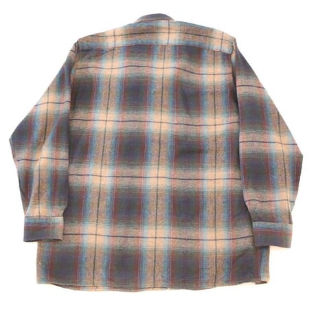 Vintage Ombre Plaid Wool Shirt