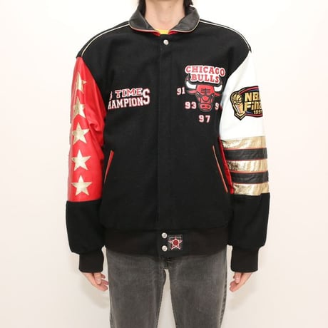 90s JH Design Chicago Bulls 5Time Champion Memorial Jacket