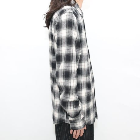 Ombre Plaid Cotton Flannel Shirt