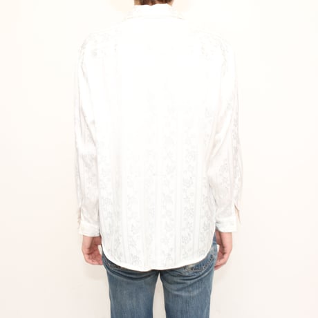 Flower Pattern Open Collar L/S Shirt