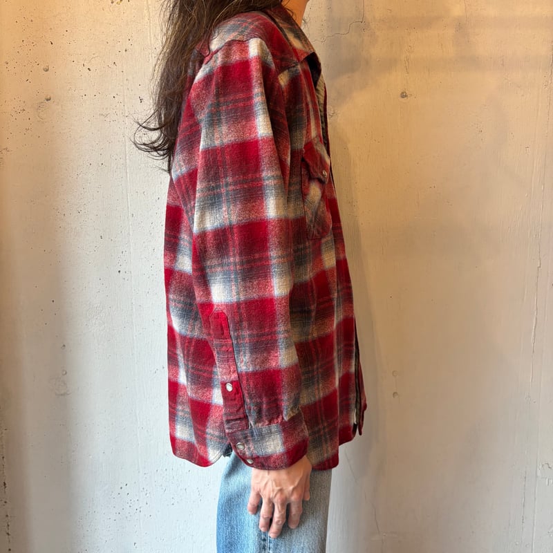 稀少⭐︎ 90s ペンドルトン・ウェスタンフリンジ付きウールラグ 70s Pendleton Wool Western Shirt 
