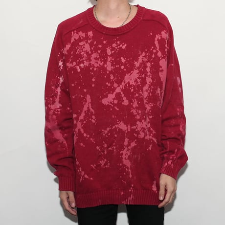 Hard Bleach Wash Cotton Sweater