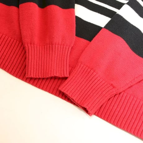Haif Zip Cotton Knit Sweater