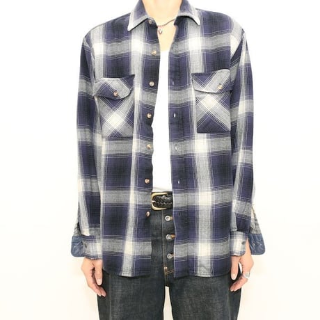 CLAYBROOKE Ombre Check Acrylic L/S Shirt