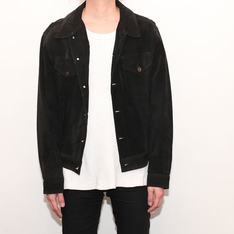 Black Suede Trucker Jacket