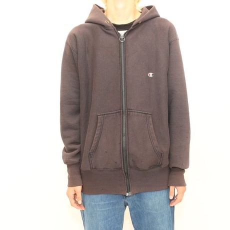 90's Champion Reverse Weave Sweat Hoodie Black
