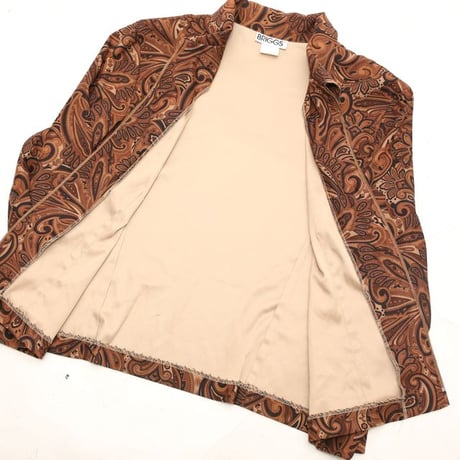 Paisley Pattern Zip Jacket