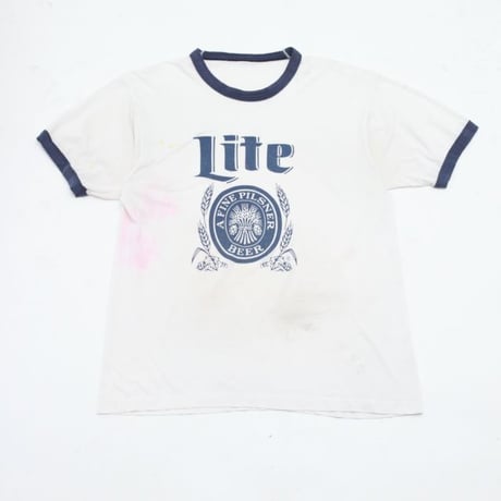 Vintage Ringer T-Shirt "Miller Lite Beer"