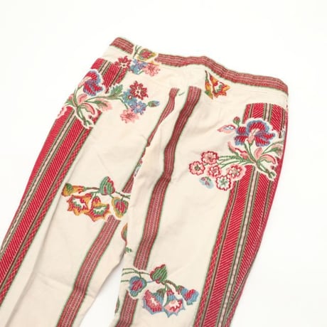 Embroidery Boots-Cut Pants
