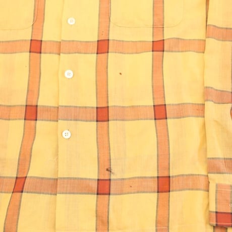 60's Open Collared Check L/S Shirt