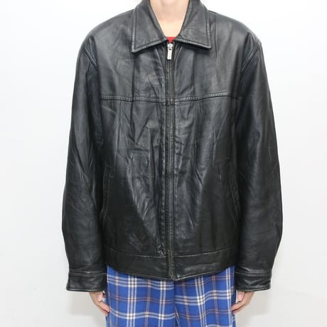 LONDON FOG Black Leather Jacket