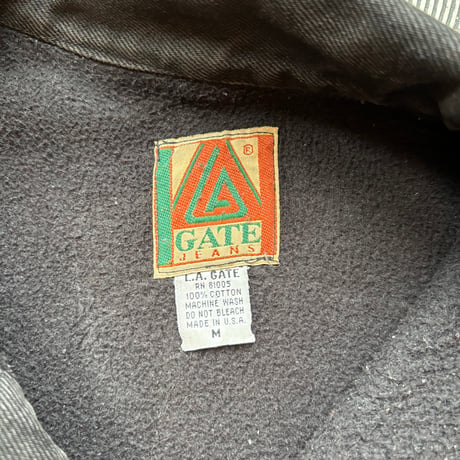 90s LA GATE Coverall Black Denim Coverall Jacket MADE IN USA