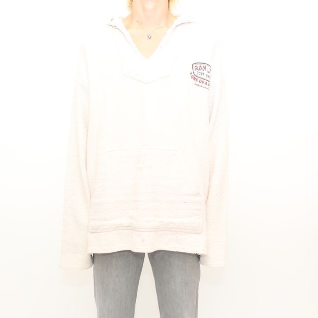 大人気☆RON JON☆ロンジョン☆パーカー☆フーディ☆旧タグ☆裏起毛☆綿☆白！ Mexican Parka 