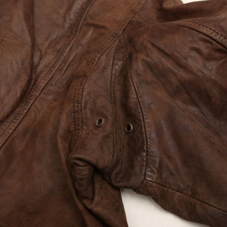 Brown Rib Leather Jacket
