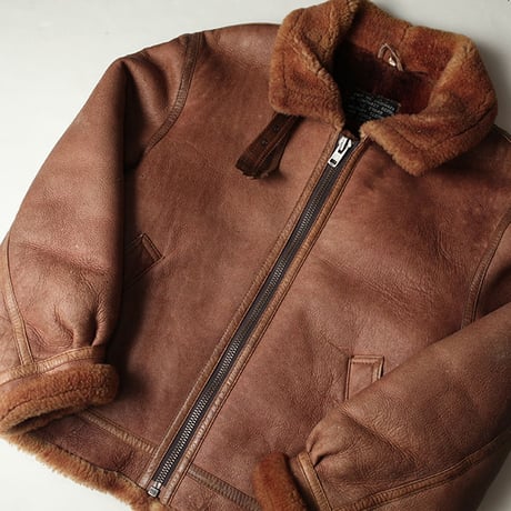 Vintage B-3 Mouton Leather Jacket  ダメージ