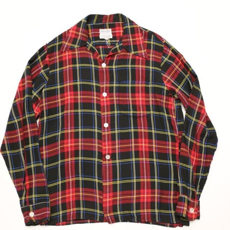 70's Rayon Plaid L/S Shirt