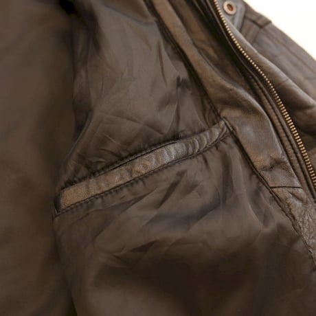 Layered Gimmick Black Leather Jacket