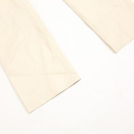 White Leather Slim Pants