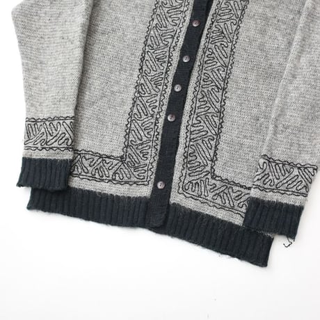 Mohair Blend Wool Knit Cardigan