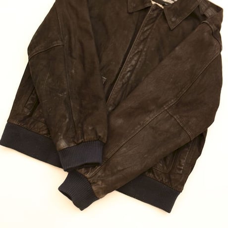 A-2 Type Nubuck Leather Jacket Black