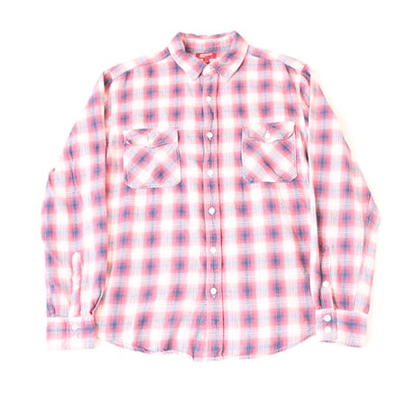 Ombre Checker Flannel Shirt