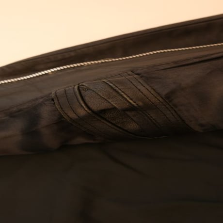 Black Rib Leather Jacket