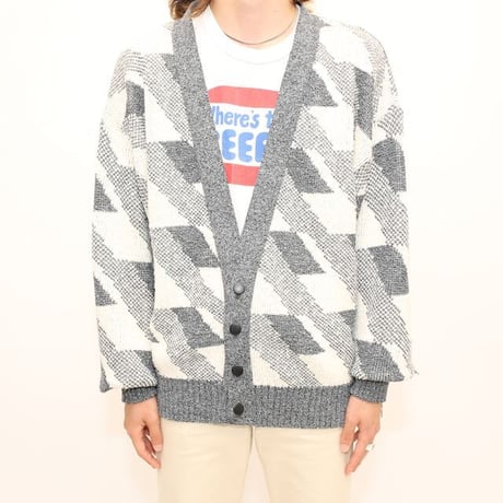 Vintage Cotton Acryl Knit Cardigan