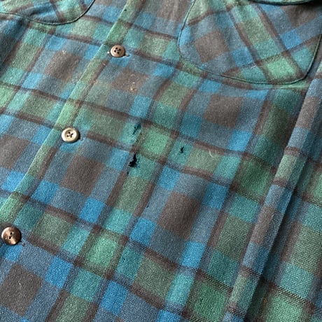 60s Pendleton Wool Plaid Loop Shirt