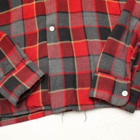 60's Rayon Plaid L/S Shirt