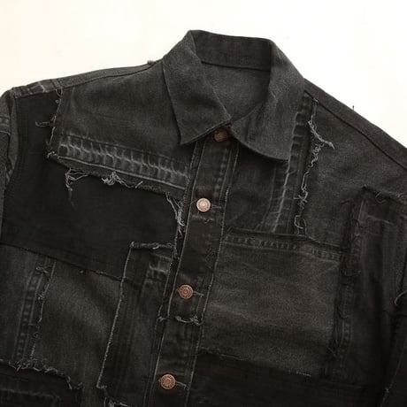 Levi's Patchwork Remake Black Denim Jacket