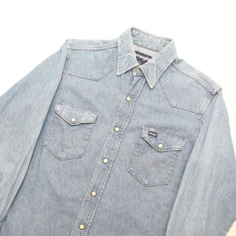 80s Wrangler Denim Western Shirt