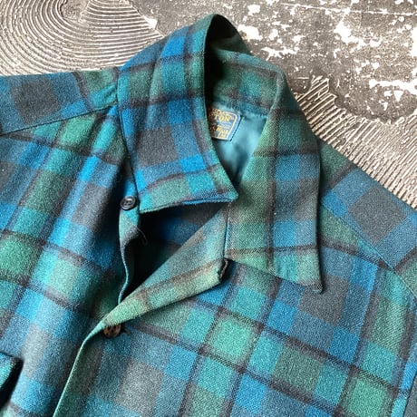 60s Pendleton Wool Plaid Loop Shirt