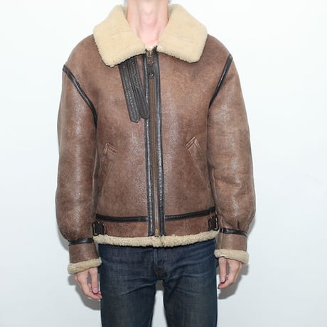 Vintage B-3 Mouton Leather Jacket AVIREX