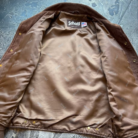 80-90s Schott Suede Trucker Jacket