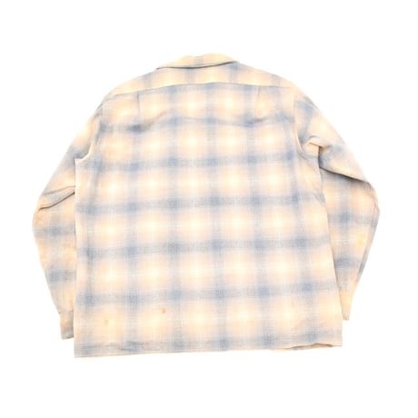 70's Pendleton Open Collar Wool Checked L/S Shirt