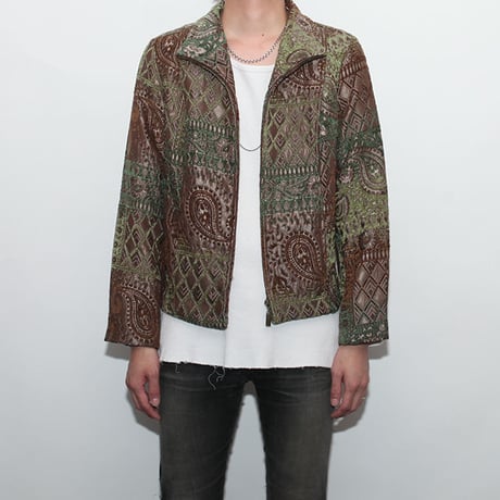 Paisley Zip Up Jacket