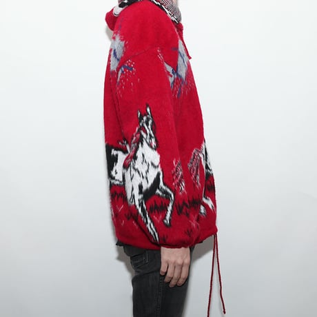Mohair Wool Zip Up Jacket