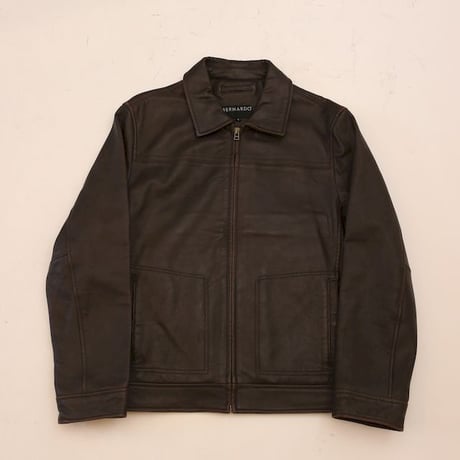 Bernardo Brown Lamb Leather Jacket