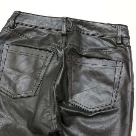 GAP Black Leather Flared Pants