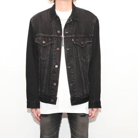 Levis Black Denim Trucker Jacket  2 tone