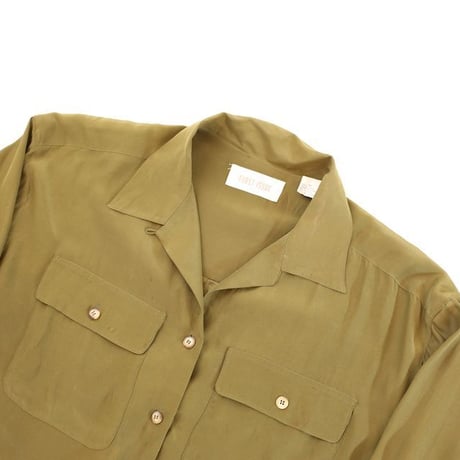 Open Collar Silk L/S Shirt