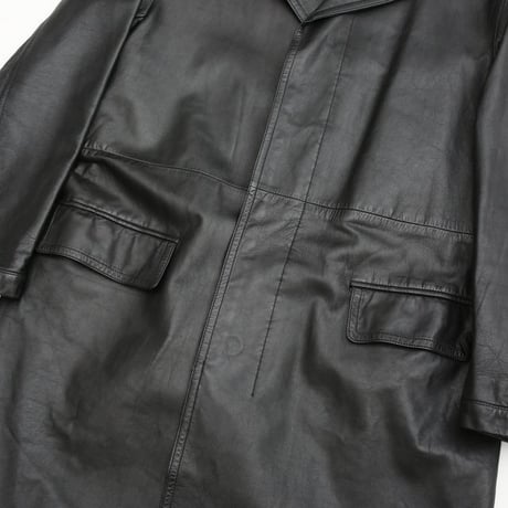 DKNY Black Leather Coat