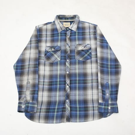 Ombre Plaid Cotton Flannel Shirt