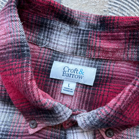 Croft＆Barrow Ombre Plaid Cotton Flannel Shirt