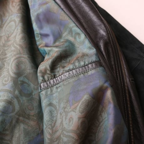 Black Nubuck Leather Coat