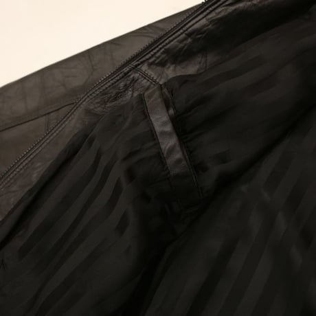 Black Lamb Leather Jacket Loose Silhouette