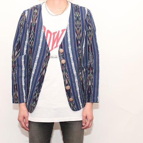 Ethnic No Collar Jacket