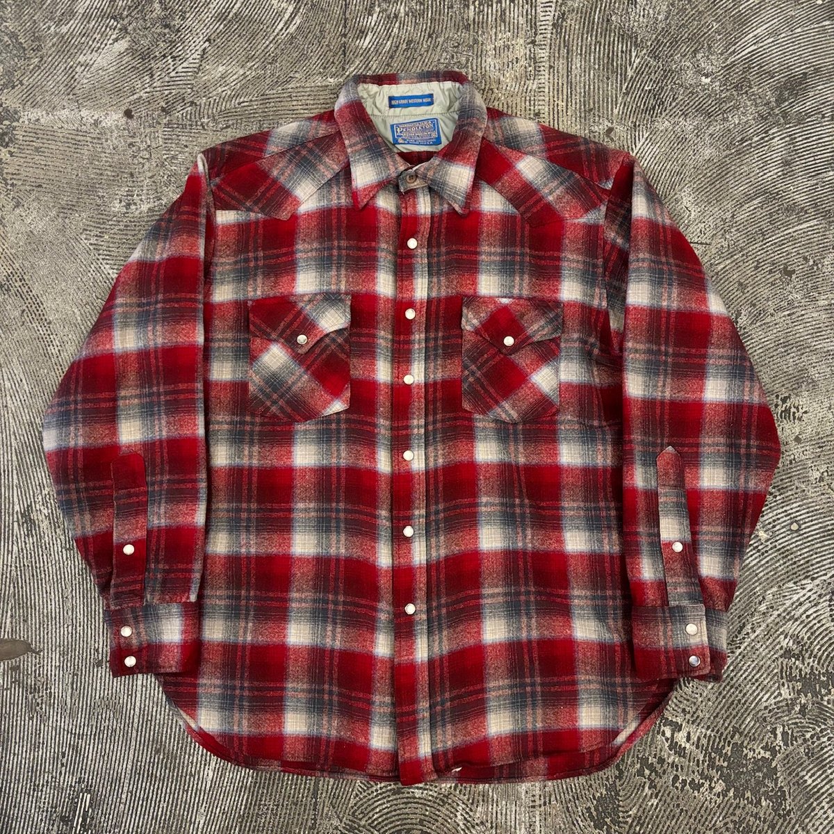 稀少⭐︎ 90s ペンドルトン・ウェスタンフリンジ付きウールラグ 70s Pendleton Wool Western Shirt 